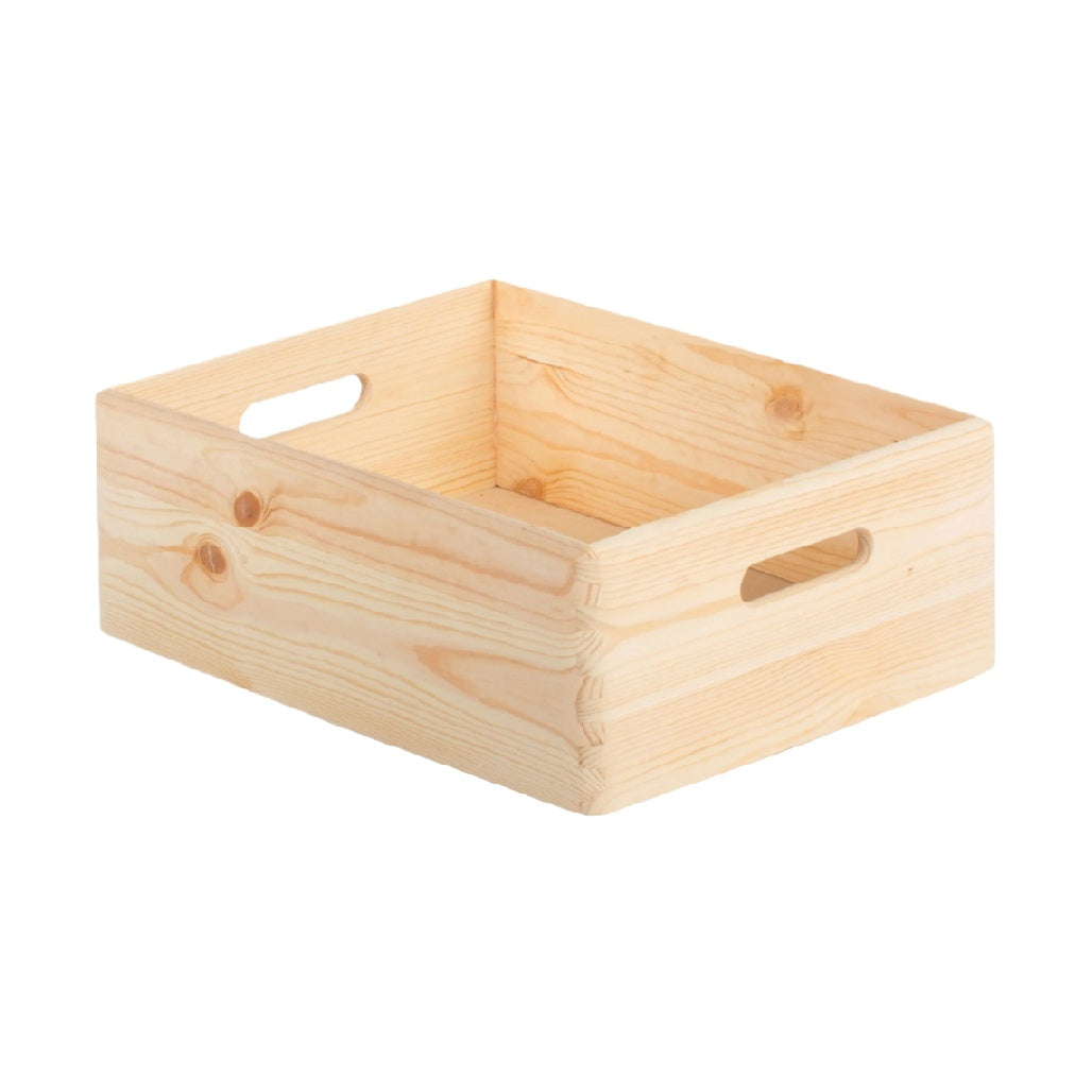 Boîte de rangement en bois de pin pour la maison - 30 x 20 x 10
