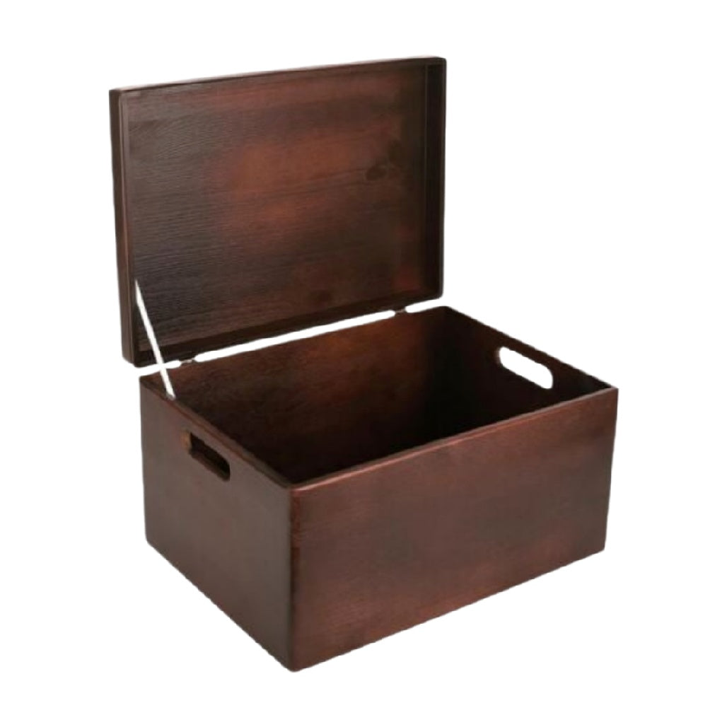 Boîte de rangement en bois avec couvercle pour la maison - 30 x 20 x 15